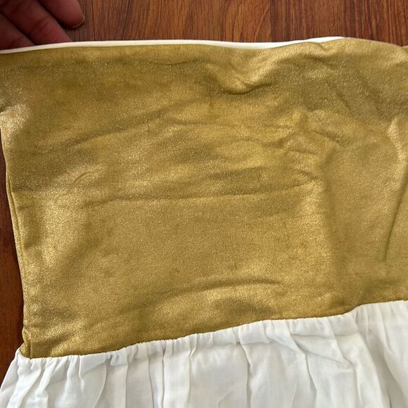 OH MY BOD Black label gold and cream strapless grecian style bathing suit cover- - Picture 3 of 5